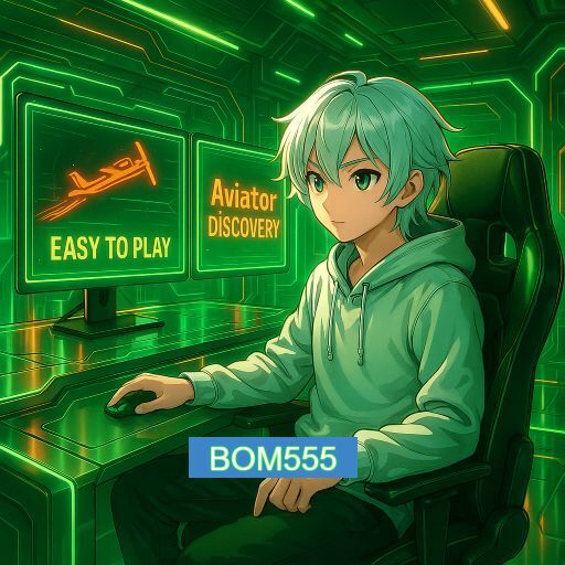 Imagem promocional do app oficial BOM555 destacando a conveniência de jogar cassino online pelo celular ou navegador