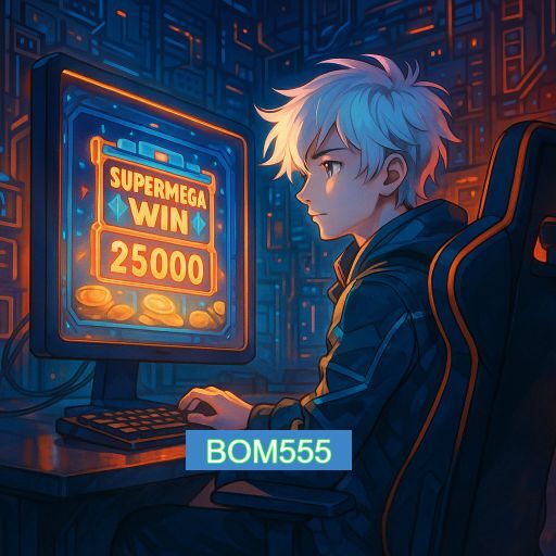 Imagem promocional do app oficial BOM555 destacando a conveniência de jogar cassino online pelo celular ou navegador