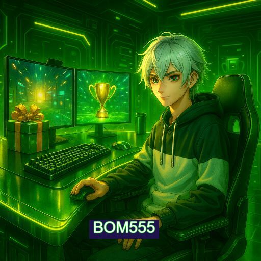 Imagem promocional do app oficial BOM555 destacando a conveniência de jogar cassino online pelo celular ou navegador