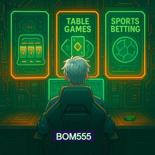 Imagem promocional do app oficial BOM555 destacando a conveniência de jogar cassino online pelo celular ou navegador