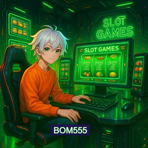Imagem promocional do app oficial BOM555 destacando a conveniência de jogar cassino online pelo celular ou navegador