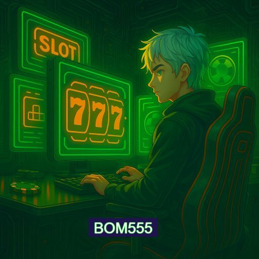 Imagem promocional do app oficial BOM555 destacando a conveniência de jogar cassino online pelo celular ou navegador